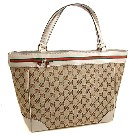 Authentic Gucci Mayfair Bow Tote Bag 257061 White